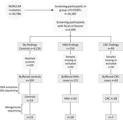 Long-term follow-up of colorectal cancer screening attendees identifies differences in Phascolarctobacterium spp. using 16S rRNA and metagenome sequencing